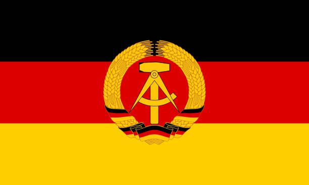Simple flag Correct size, proportion, colors. Simple flag of East Germany. Correct size, proportion, colors. east germany stock illustrations