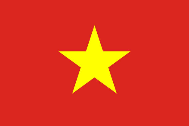 Simple flag Correct size, proportion, colors. Simple flag of Vietnam. Correct size, proportion, colors. vietnam stock illustrations