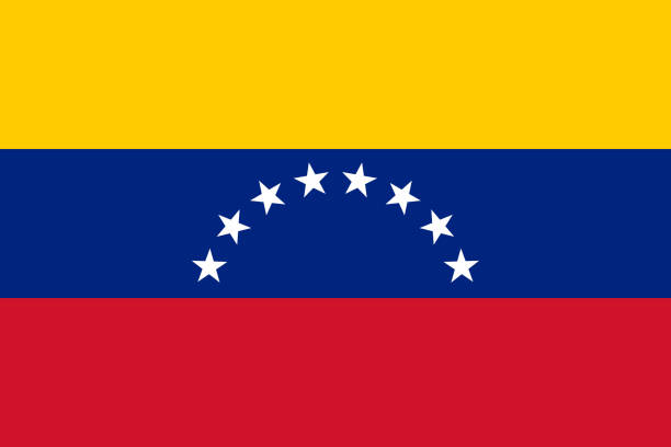 간단한 플래그 정확한 크기, 비율, 색상입니다. - venezuela stock illustrations