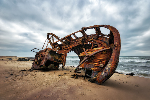 Ship Wreck along the Skeleton Coast in Western Namibia taken in January 2018