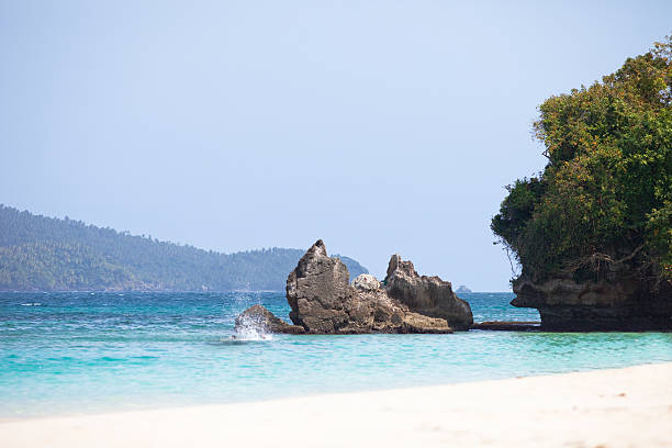 Beach and Rocks stock photo