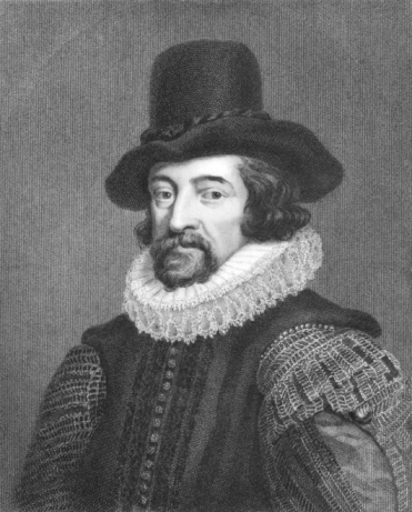 Francis Bacon (1561-1626) on engraving from the 1800s. English philosopher, statesman, lawyer, jurist, author and scientist. Engraved by J.Pofselwhite from a picture by J.Houbraken in 1738 and published in London by Charles Knight & Co, Ludgate Street.