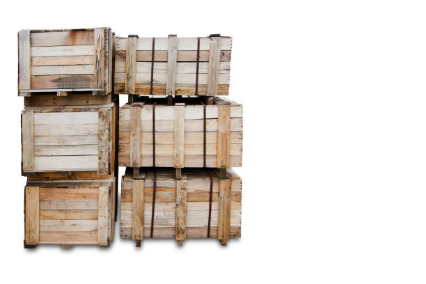 istock Wood Pallets - crates for transportation - Strong cargo security 982505654