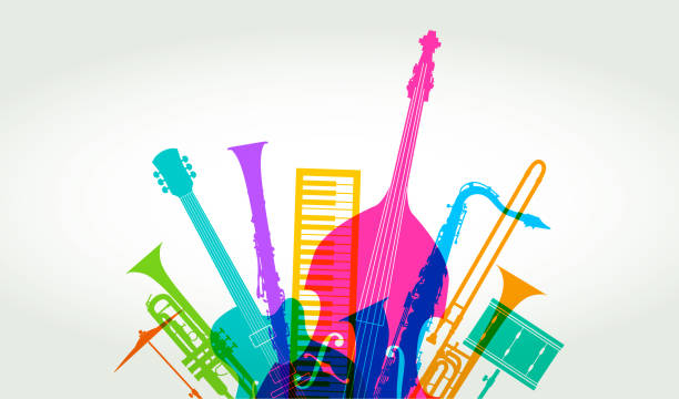 악기-재즈 - musical instrument stock illustrations