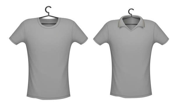 istock T-shirt and Polo grey color, vector illustration 982523824