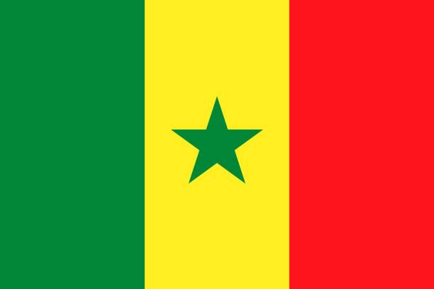 Simple flag Correct size, proportion, colors. Simple flag of Senegal. Correct size, proportion, colors. senegal flag stock illustrations