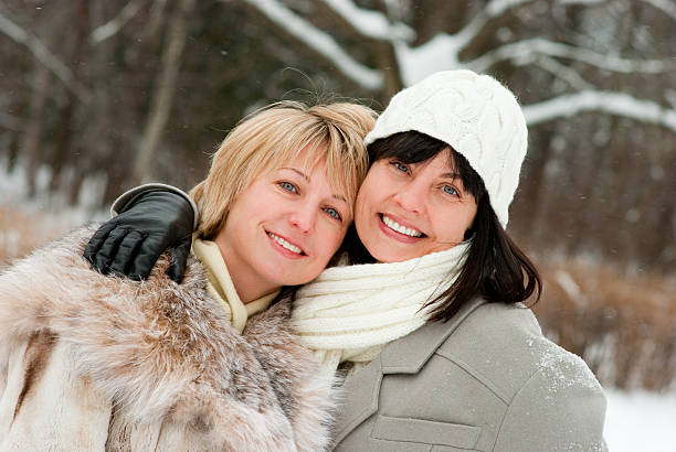 istock Two happy middle-aged women 98253662