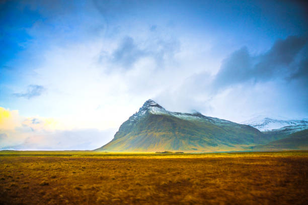 Side view of Route 1, or Ring Road (Hringvegur), Iceland