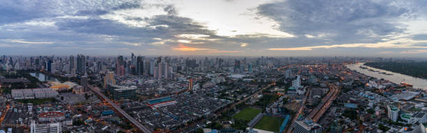 istock Chao phraya river of Bangkok Aerial view 982563640