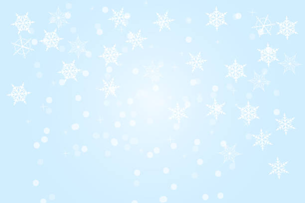 istock Blue winter abstract background. Christmas background with snowflakes and place for text 982583702