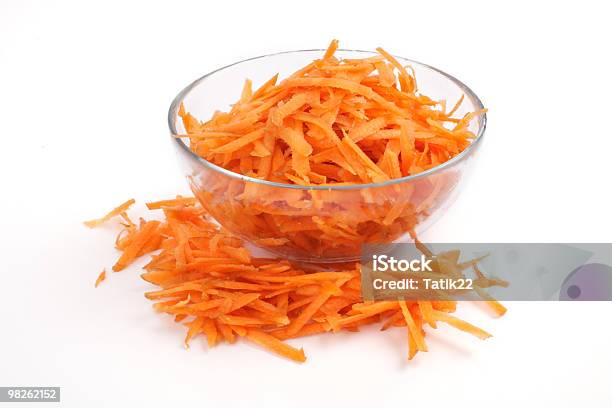 Grated Carrots In A Glass Cup Stock Photo - Download Image Now - Carrot, Shredded, Color Image