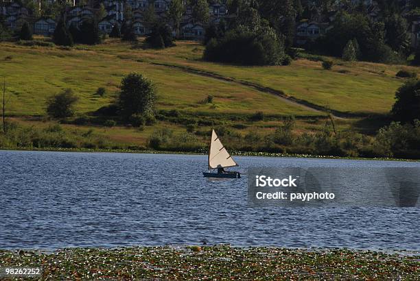 Sailboat On Peaceful Still Waters Stock Photo - Download Image Now - Beauty In Nature, British Columbia, Canada