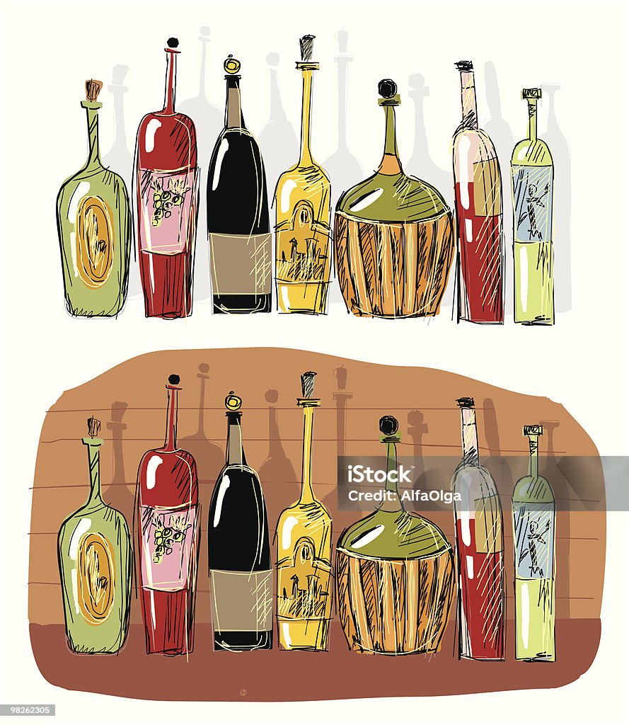 Bouteille de - clipart vectoriel de Alcool libre de droits