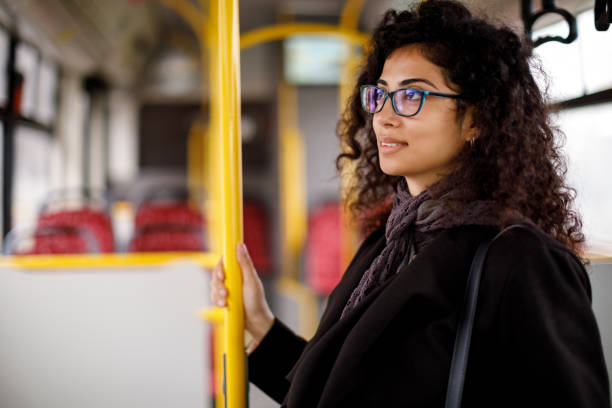 istock Young woman traveling by bus 982635390