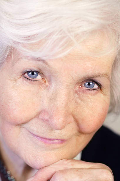 istock Senior woman face closeup 98265485