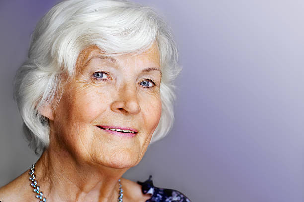 istock An elegant stylish elderly female 98265569