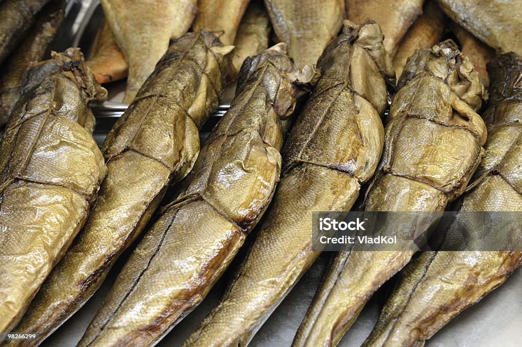 Quente peixes fumados (defumados - Royalty-free Arenque defumado Foto de stock