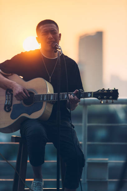 istock In Beijing, China, a singer is singing in deep love at dusk. 982665752