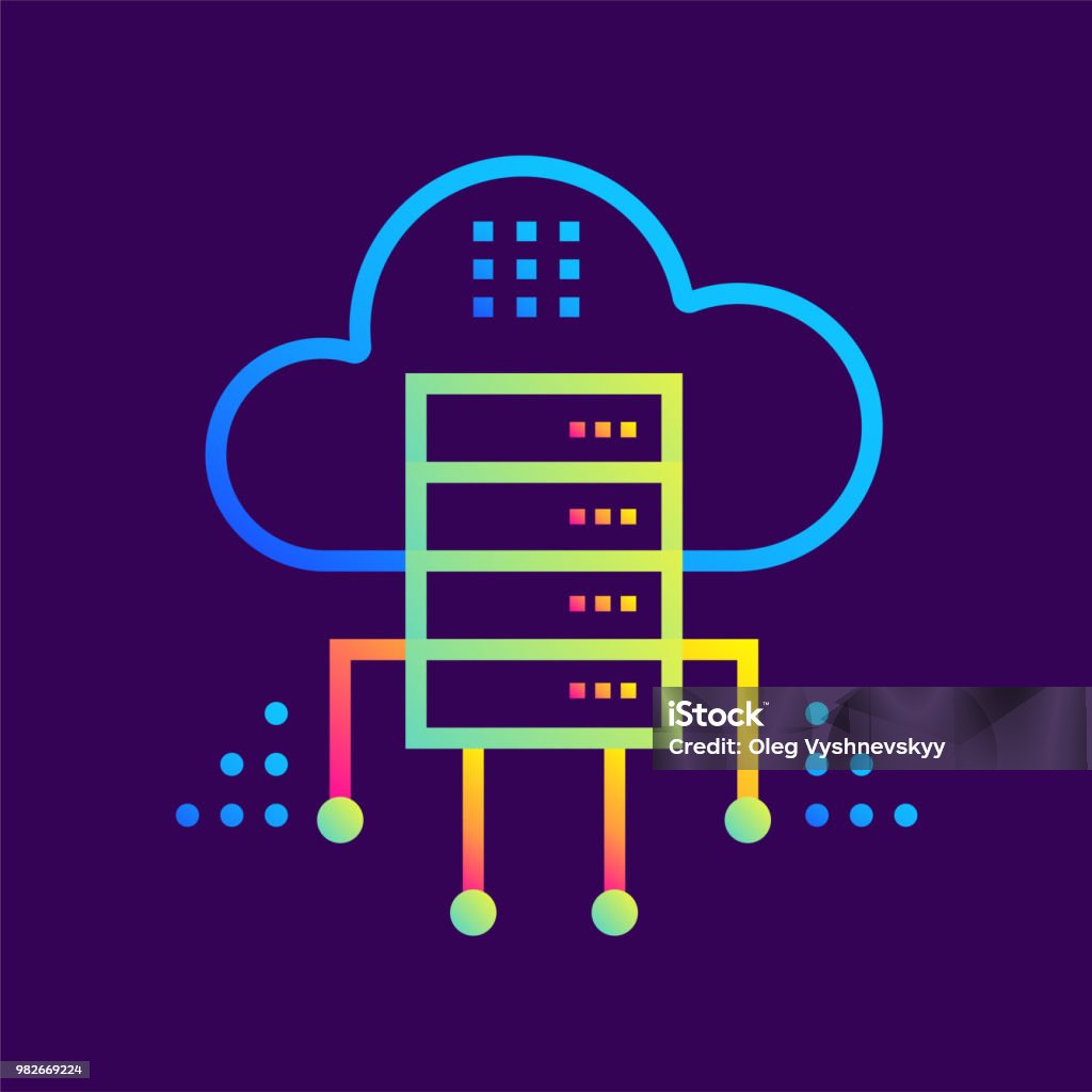 Flat gradient icon Cloud computing. Data computing and internet technology icon. Suitable for infographics, websites, print media and interfaces Backup stock vector Flat gradient icon Cloud computing. Data computing and internet technology icon. Suitable for infographics, websites, print media and interfaces Backup stock vector