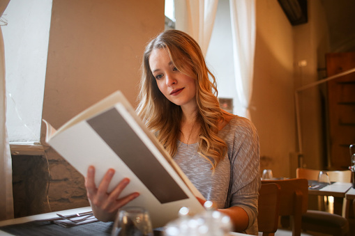 Girl in a restaurant