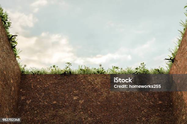 Empty Grave Stock Photo - Download Image Now - Grave, Dirt, Digging