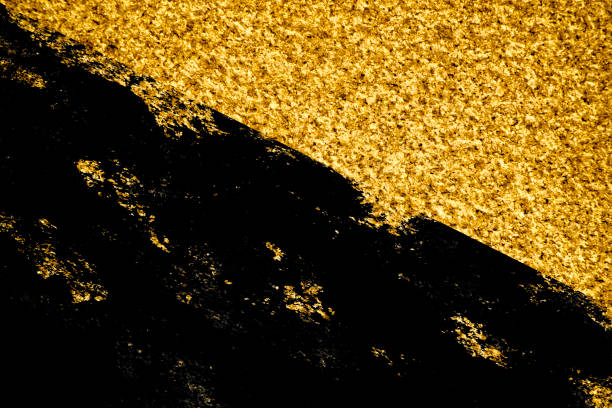 istock Ultra yellow Plaster concrete texture, stone surface, rock cracked background for postcard 982717664