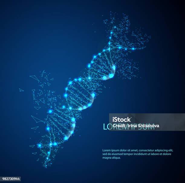 Ilustración de Ð Ðµñ Ð Ñ Ñ y más Vectores Libres de Derechos de ADN - ADN, Tecnología, Modelado Low Poly