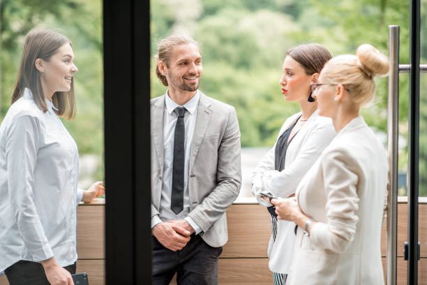 istock Business people on the office balcony during a break 982731224