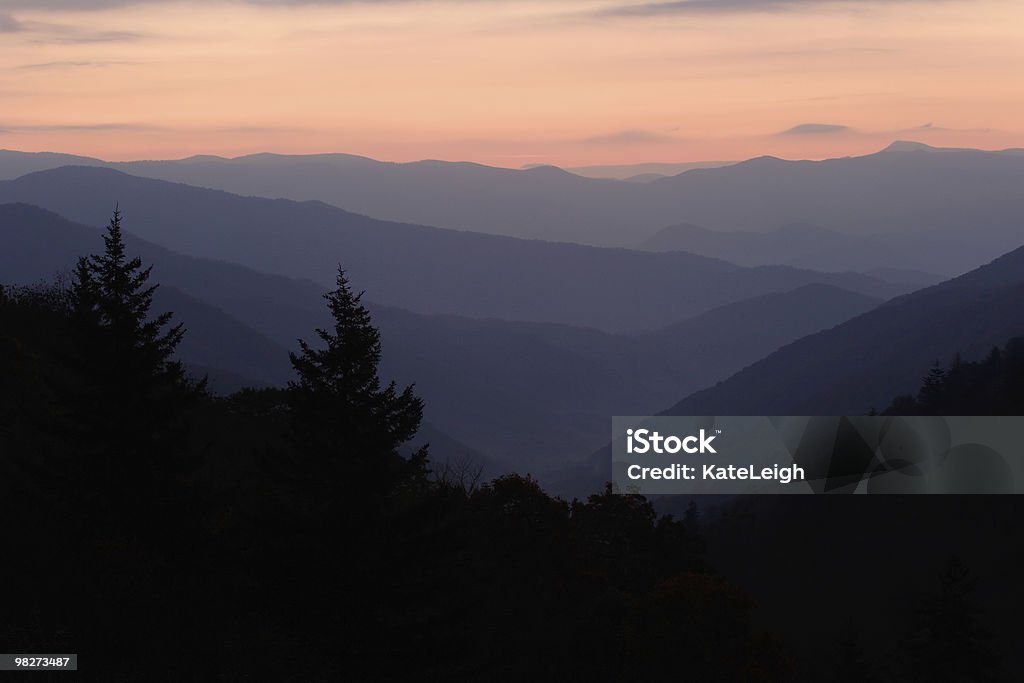 High Dawn in the Smoky Mountains  Above Stock Photo