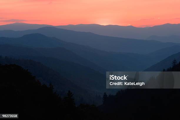Sunup Over High Mountain Peaks Stock Photo - Download Image Now - Aerial View, Appalachia, Appalachian Mountains