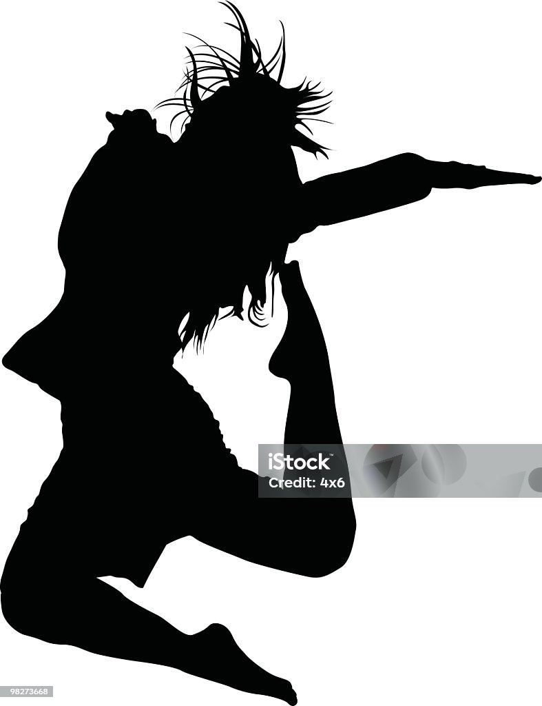 Femme saut à utiliser dans votre design - clipart vectoriel de Danser libre de droits