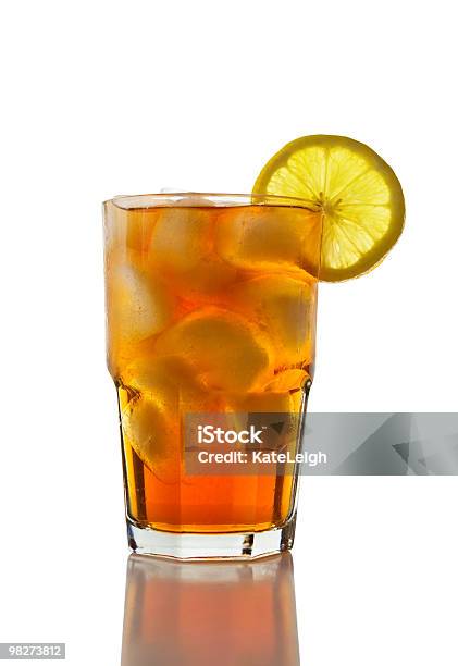 Iced Tea And Lemon Stock Photo - Download Image Now - Beige, Circle, Citrus Fruit