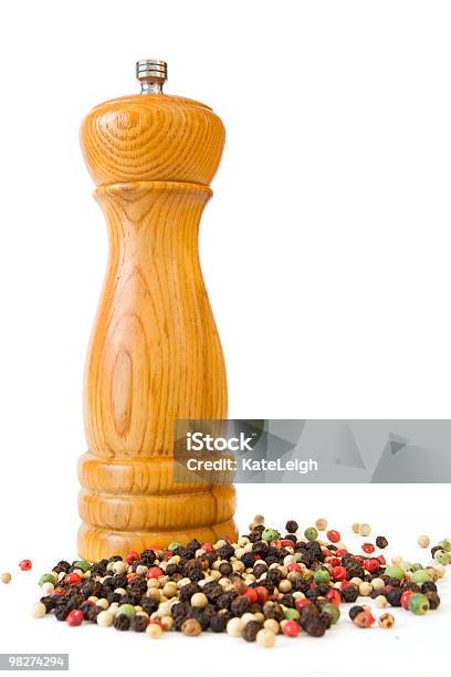 Pepper Mill Stock Photo - Download Image Now - Black Peppercorn, Black Color, Color Image