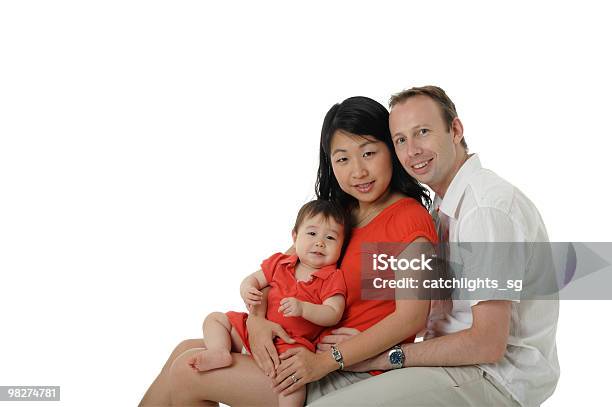 Caucasian Father And Asian Mother With Baby Girl Stock Photo - Download Image Now - 6-11 Months, Baby - Human Age, Baby Girls