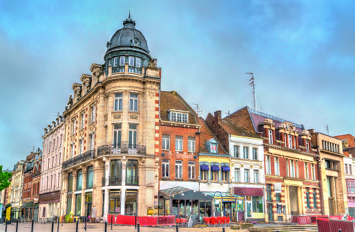 Buildings in Tourcoing, a town near Lille in the Nord Department of France