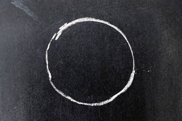 istock White chalk drawing in circle shape on black board background 982752990