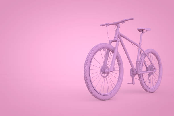 istock Abstract Pink Clay Style Mountain Bike. 3d Rendering 982754696