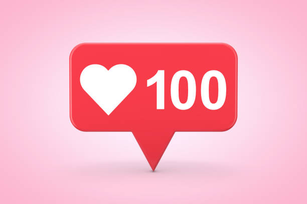 istock Social Media Network Love and Like Heart Icon. 3d Rendering 982754910