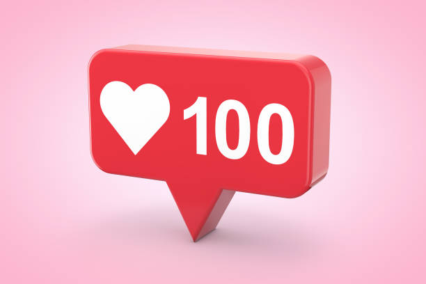 istock Social Media Network Love and Like Heart Icon. 3d Rendering 982755510