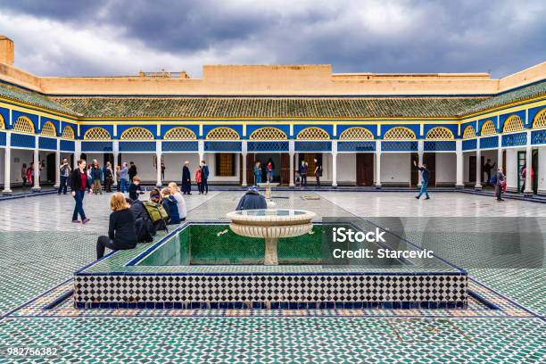 Fotografii de stoc cu Curte Frumoasă La Palatul Bahia Din Marrakech - Descarcă imaginea acum - Maroc, Turism, Palat