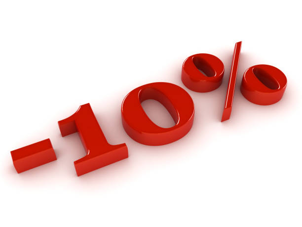 istock 10 Percent Discount on white background 982756626