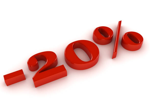istock 20 Percent Discount on white background 982756716