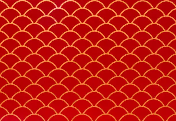 Half-circle pattern,stacked beautiful red/background.