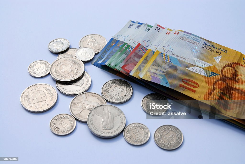 Valuta Svizzera-Franco - Foto stock royalty-free di Affari