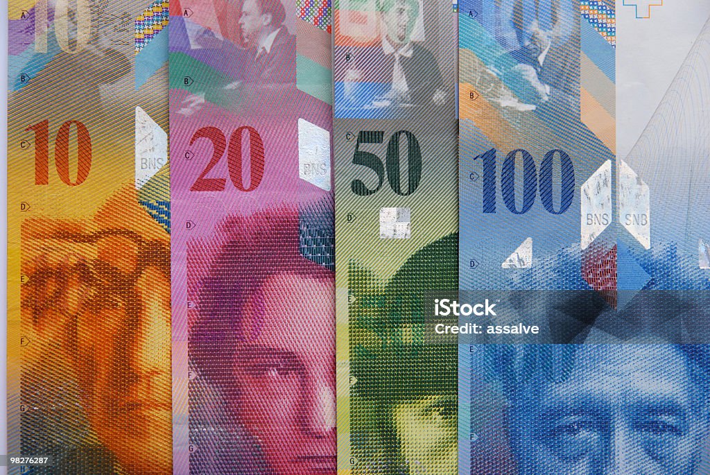Moneda de franco suizo - Foto de stock de Divisa suiza libre de derechos
