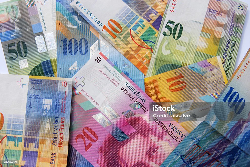 Monnaie suisse, francs - Photo de Activité bancaire libre de droits