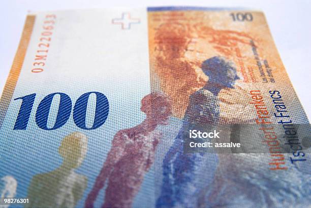 100 Frank Szwajcarski Waluta - zdjęcia stockowe i więcej obrazów Banknot - Banknot, Bankowość, Białe tło