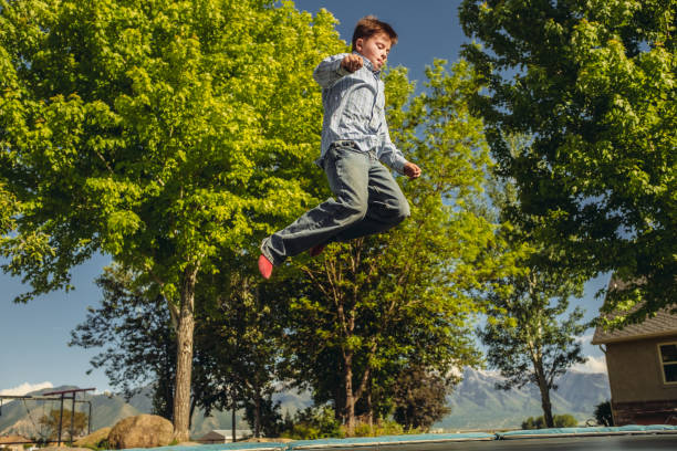 istock Utah young cowboy on tramboline 982765278