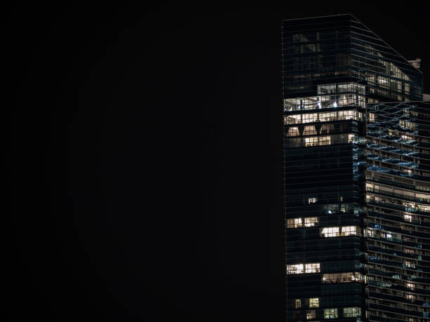 Singapore Skyscraper on a dark night.