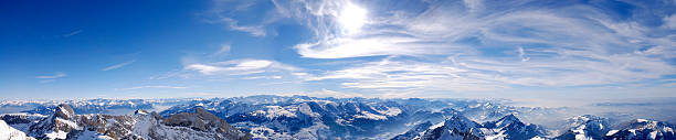 vista panorámica de los alpes suizos (xxl - winter scape fotografías e imágenes de stock